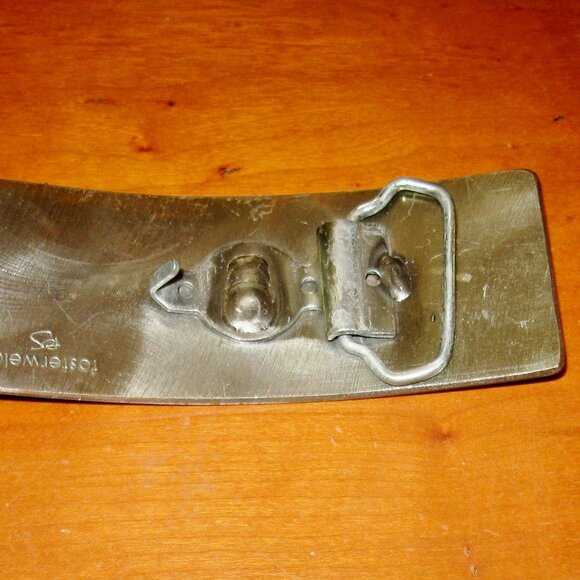 Fosterweld Revolution Belt Buckle Brushed Nickel Punk Style - Picture 7 of 10
